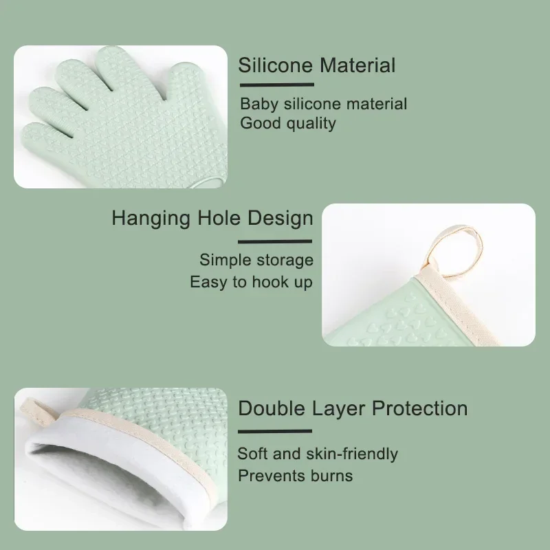 Barbecue Oven Gloves Anti-slip - Oven Mitt Silicone recensie en prijs