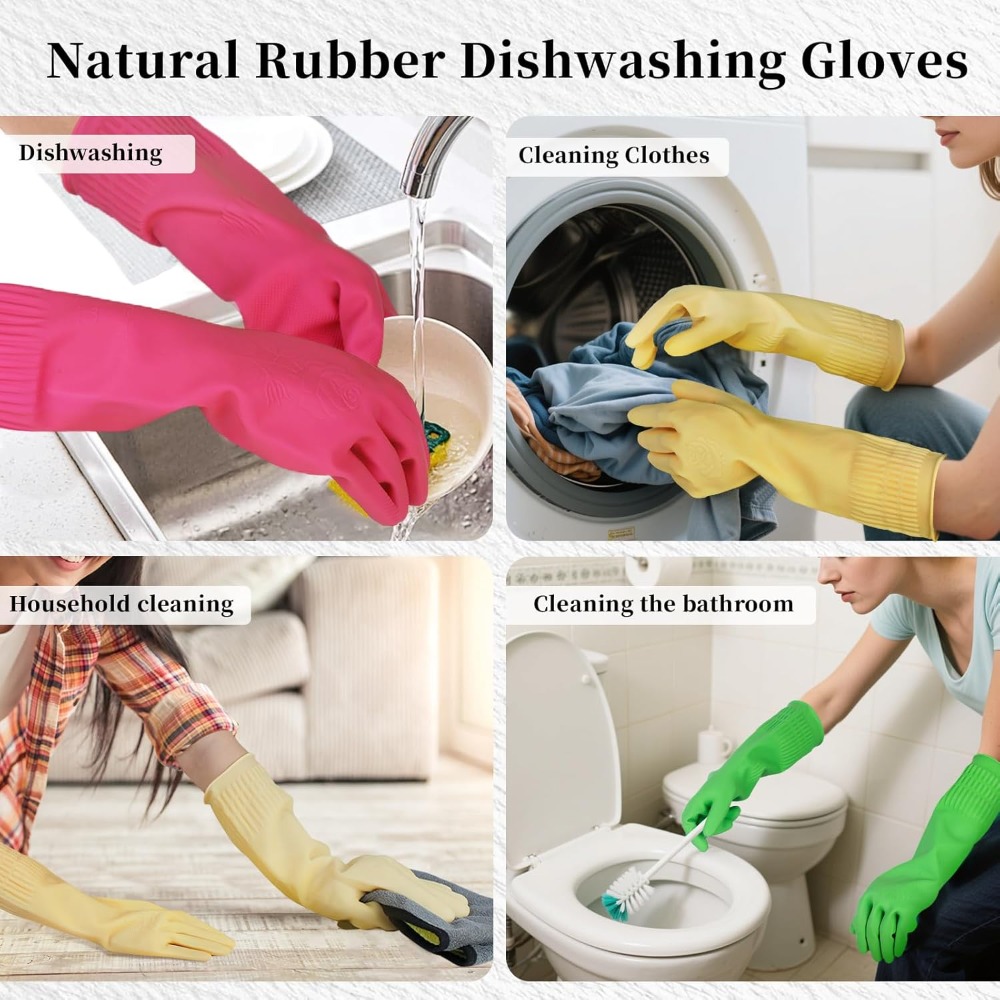 15-Inch Reusable Rubber Gloves - Rubber Glove Cleaning recensie en prijs