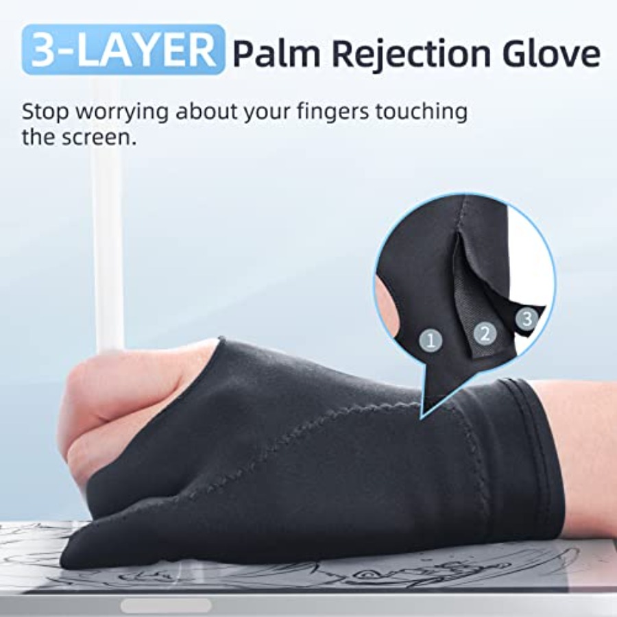 2-Pack Drawing Glove Palm Reje - Touchscreen Glove Capacitive recensie en prijs
