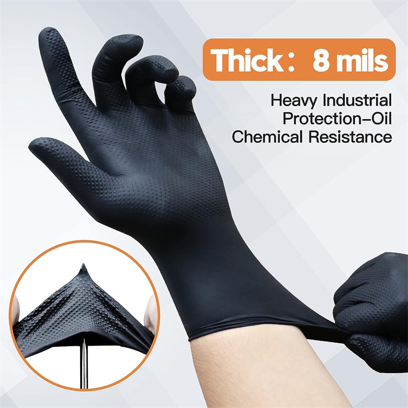 Black Nitrile Gloves Disposabl - Nitrile Mechanic Glove recensie en prijs