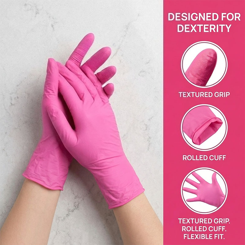 10-100PCS Pink Nitrile Disposa - Nitrile Mechanic Glove recensie en prijs