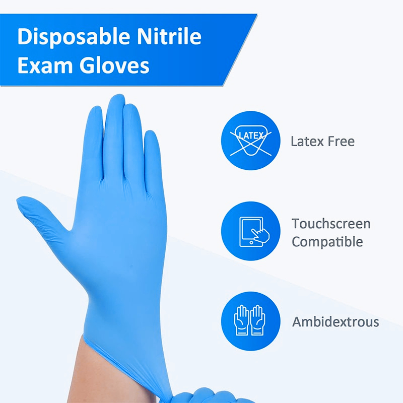 100PCS Blue Nitrile Disposable - Nitrile Mechanic Glove recensie en prijs