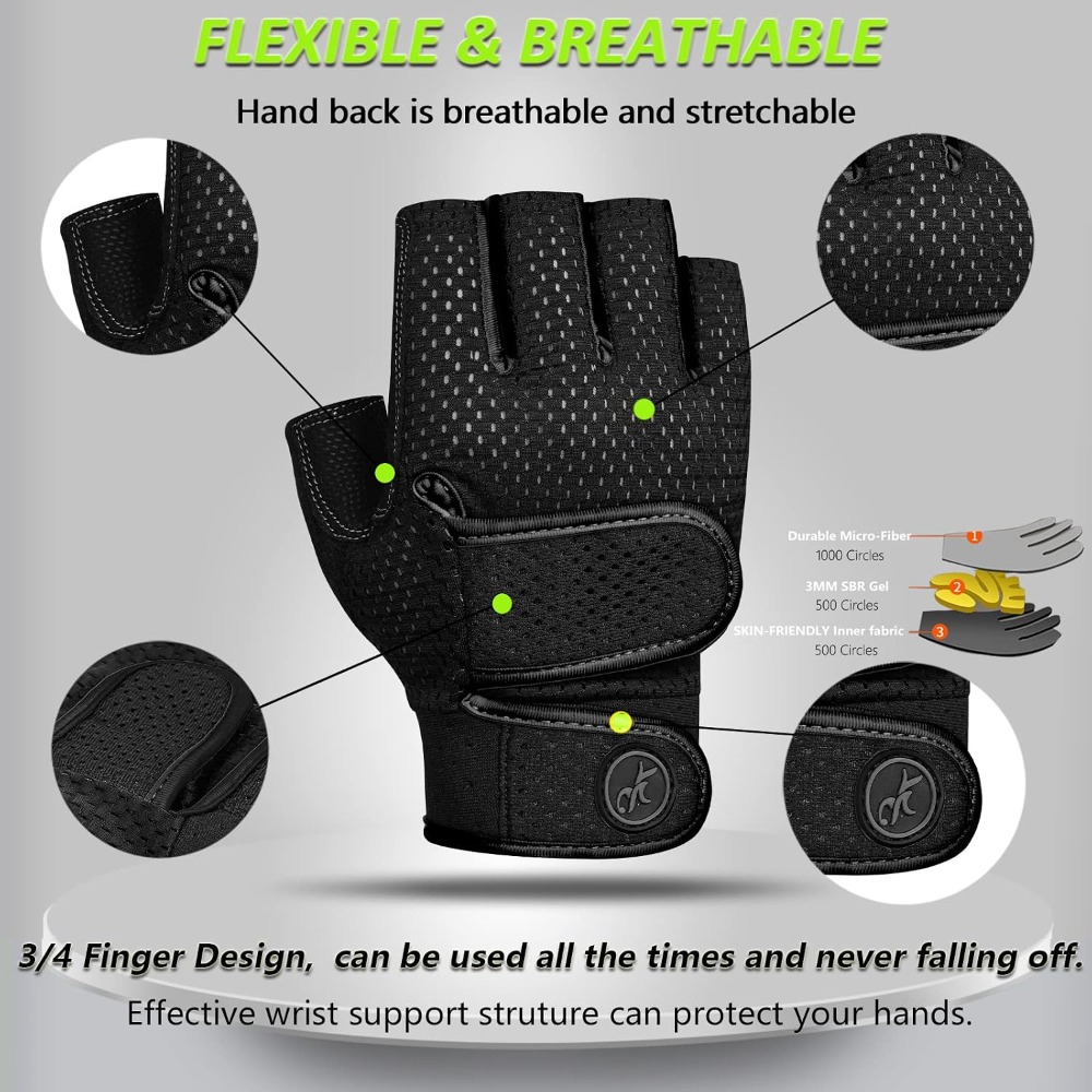 Fingerless Workout Gloves with - Cycling Glove Padded recensie en prijs