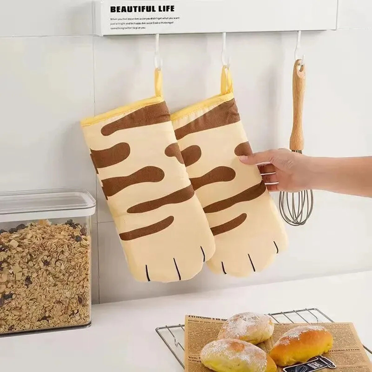 Microwave Long Cotton Gloves C - Oven Mitt Silicone recensie en prijs