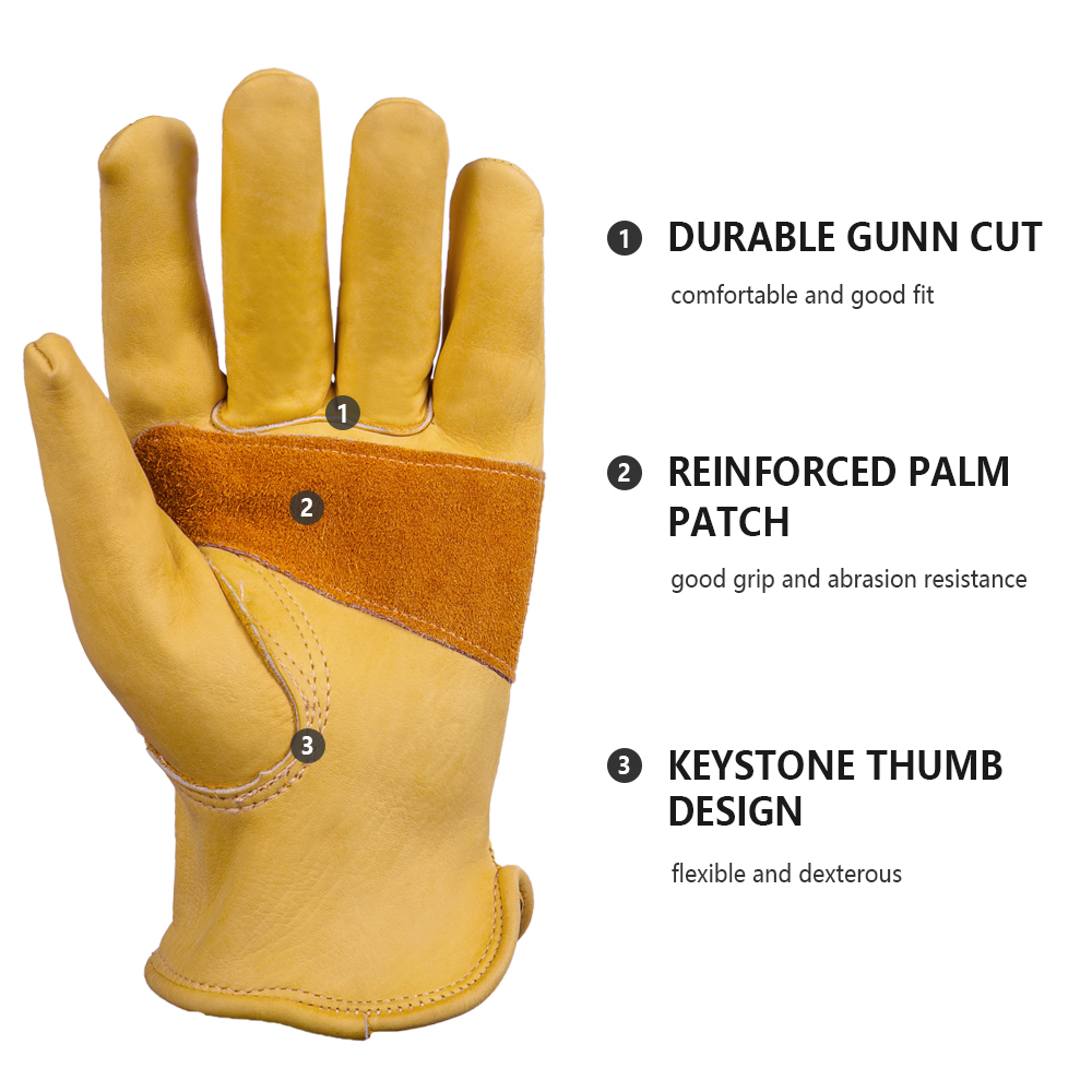 1 Pair Cowhide Heavy Duty Secu - Leather Driving Glove recensie en prijs