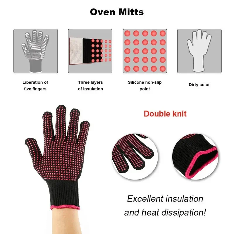 1 Pair Non-Slip Silicone BBQ G - Oven Mitt Silicone recensie en prijs