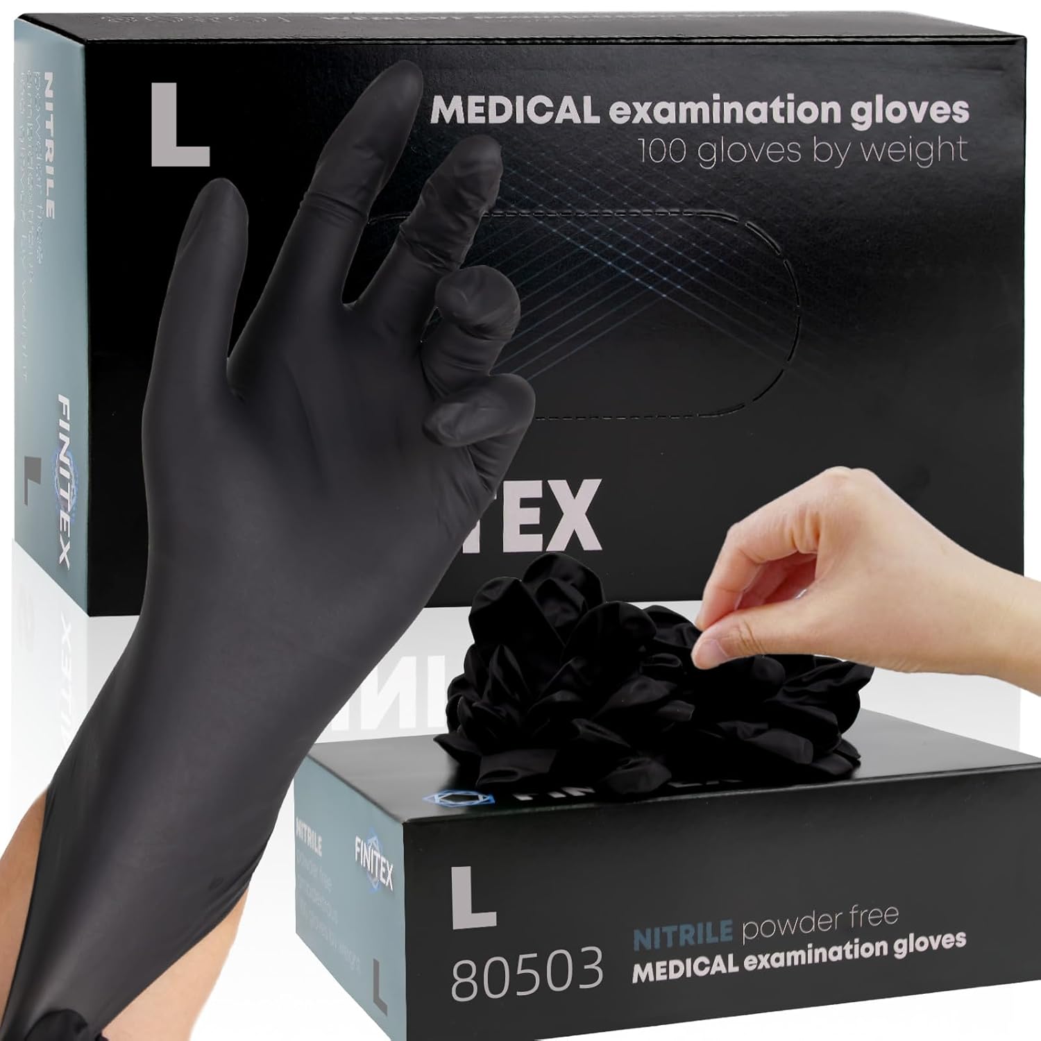 - Black Nitrile Disposable Glo - Exam Glove Nitrile recensie en prijs