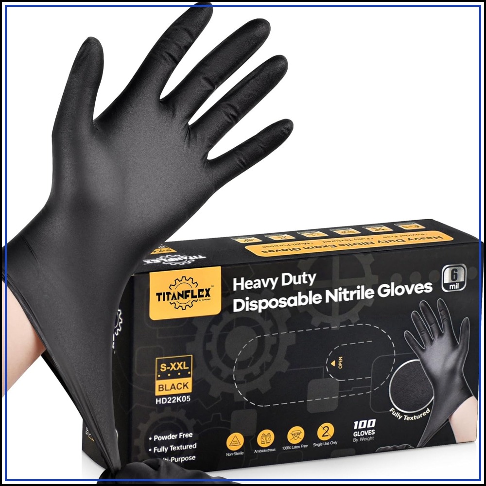 Heavy Duty Black Nitrile Glove - Nitrile Mechanic Glove recensie en prijs