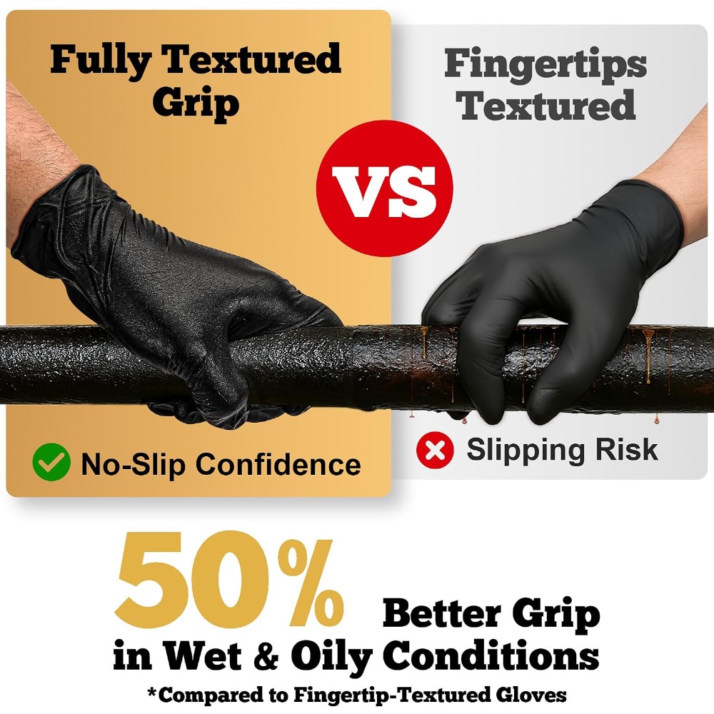Heavy Duty Black Nitrile Glove - Nitrile Mechanic Glove recensie en prijs