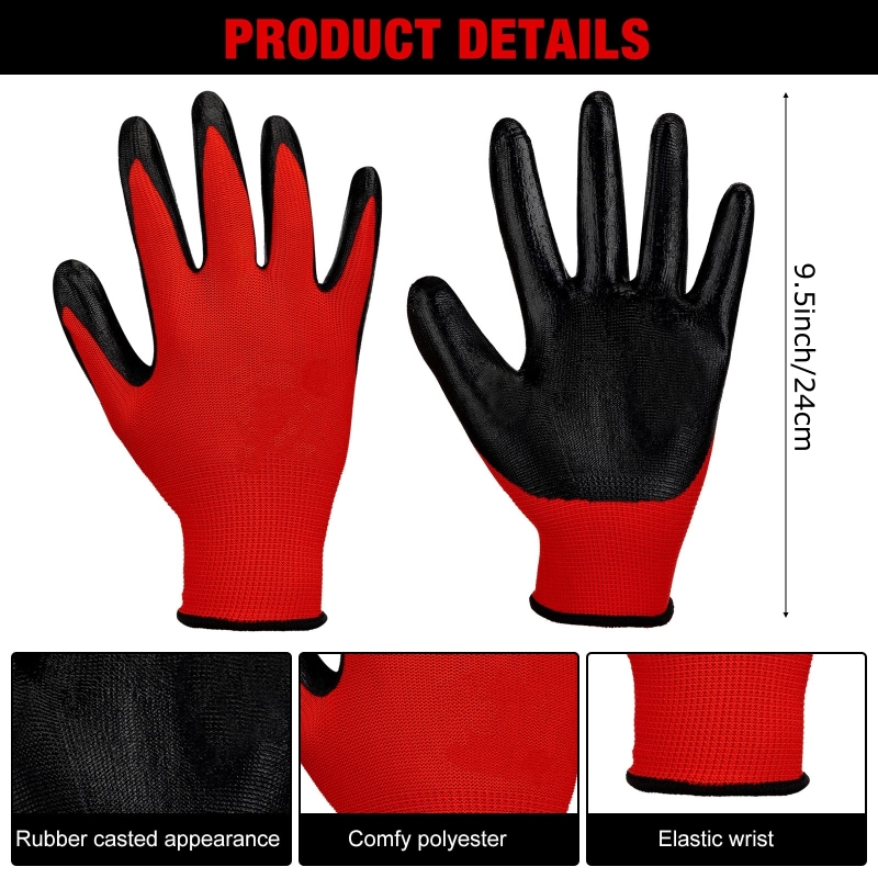 4/20PCS Nitrile Coated Safety  - Nitrile Mechanic Glove recensie en prijs