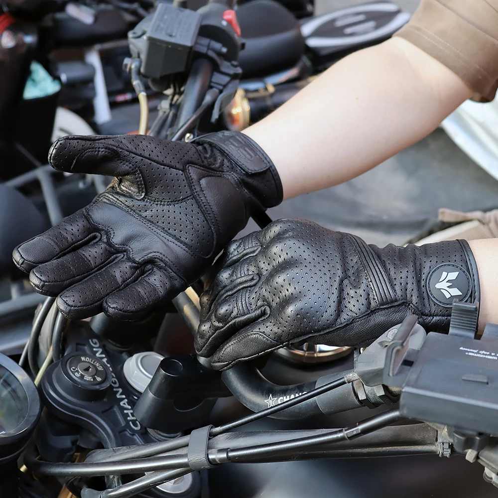 Unisex Vintage Leather Motorcy - Motorcycle Glove Knuckle recensie en prijs