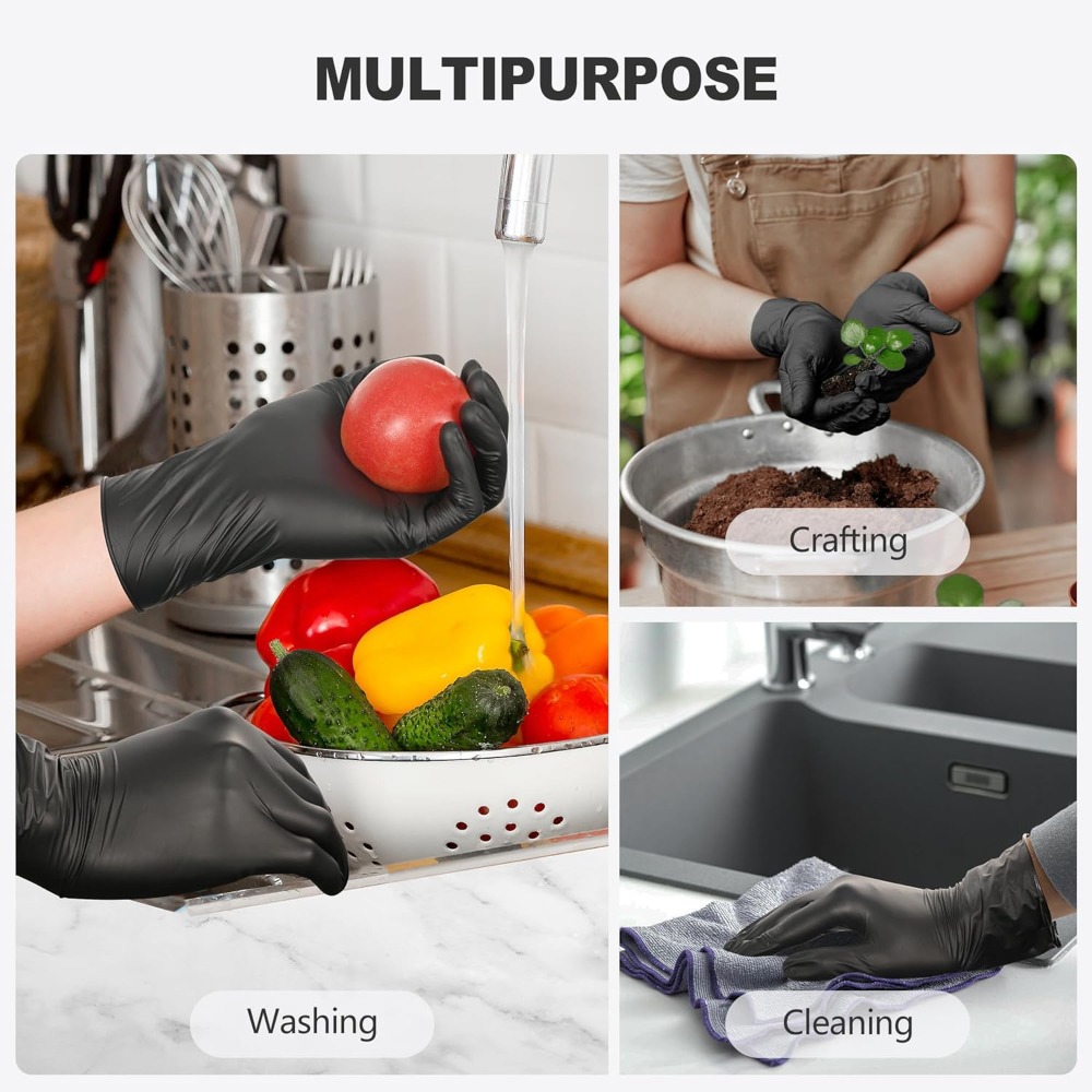 Black Vinyl Gloves, Food Grade - Rubber Glove Cleaning recensie en prijs