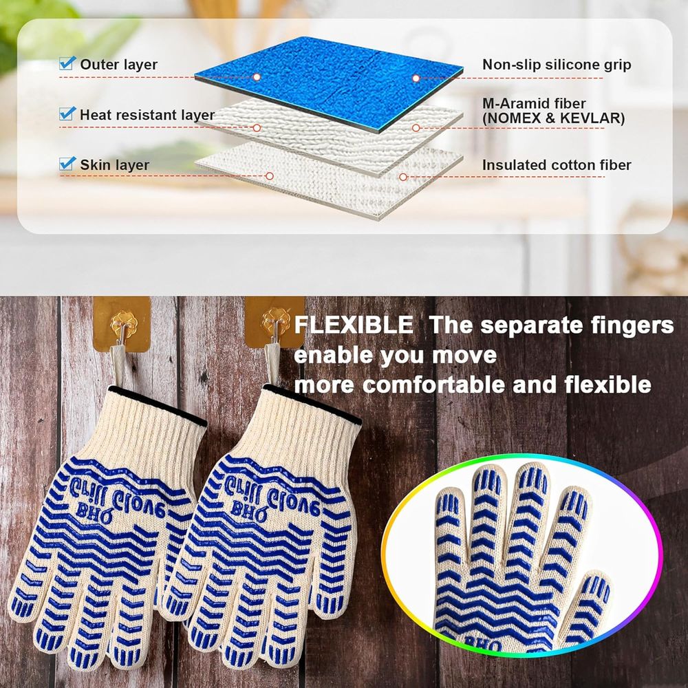 Heat Resistant Oven Gloves - B - Heat Resistant Glove recensie en prijs