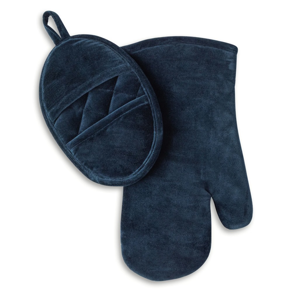 Velvet Blue 2-Piece Kitchen Ov - Heat Resistant Glove recensie en prijs
