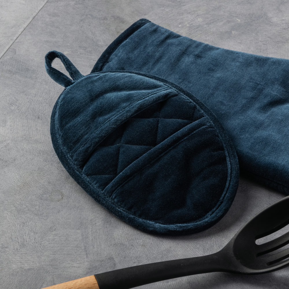 Velvet Blue 2-Piece Kitchen Ov - Heat Resistant Glove recensie en prijs