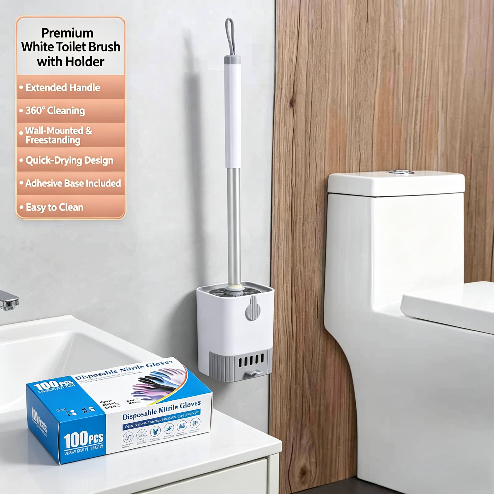 2-Piece Toilet Cleaning Set: P - Rubber Glove Cleaning recensie en prijs