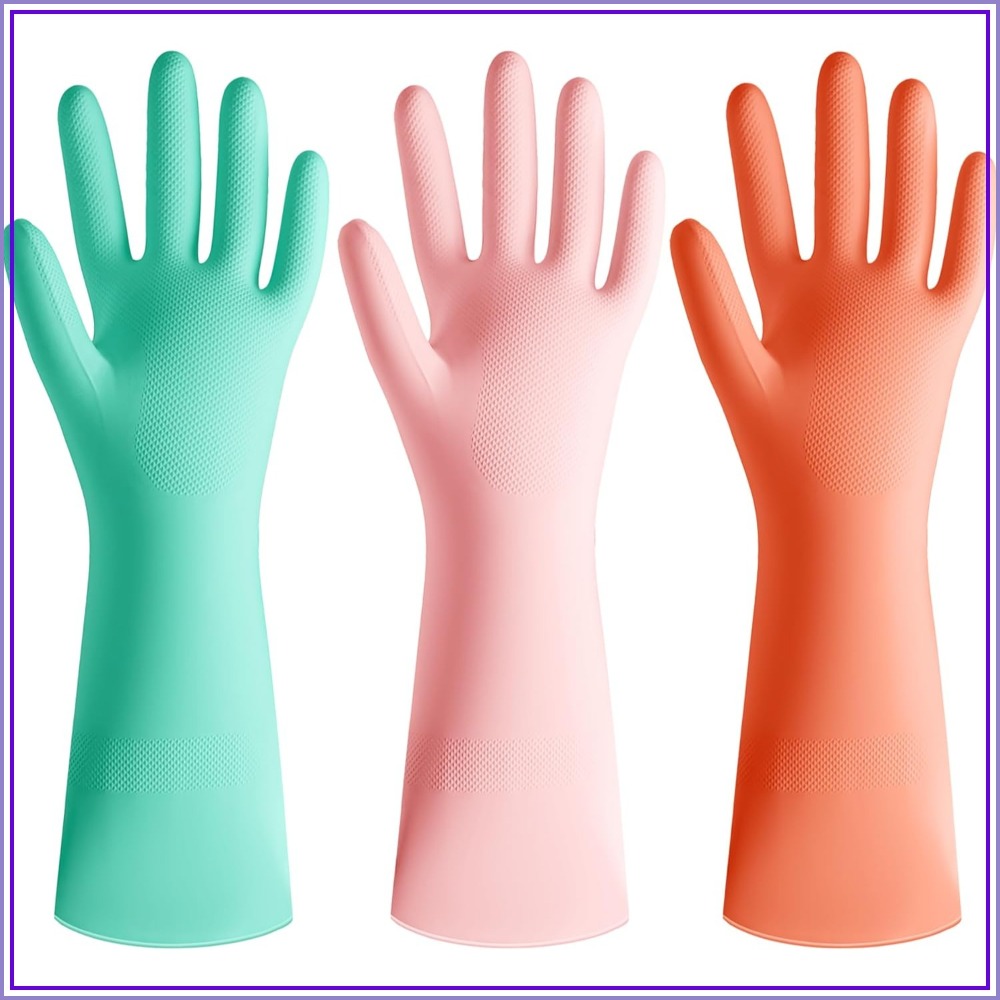 3 Pairs Colorful Rubber Dishwa - Rubber Glove Cleaning recensie en prijs