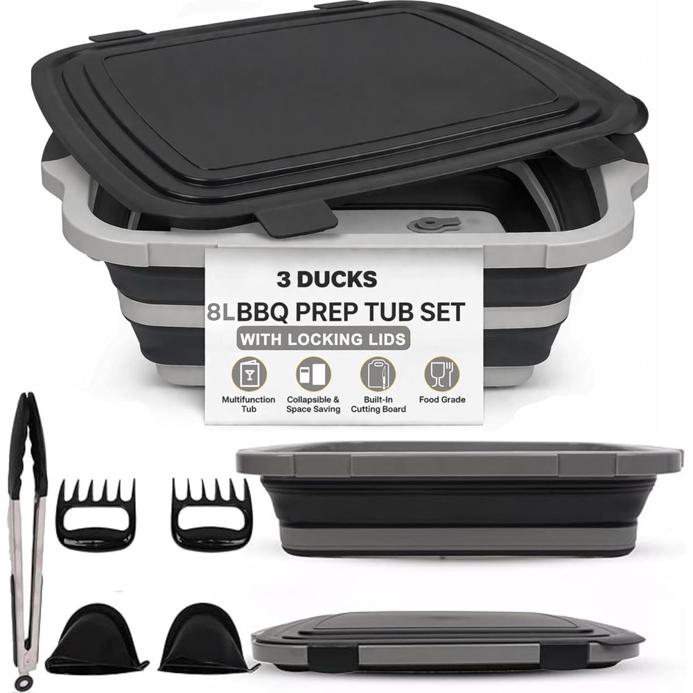 Portable 8L BBQ Prep Tub with  - Heat Resistant Glove recensie en prijs