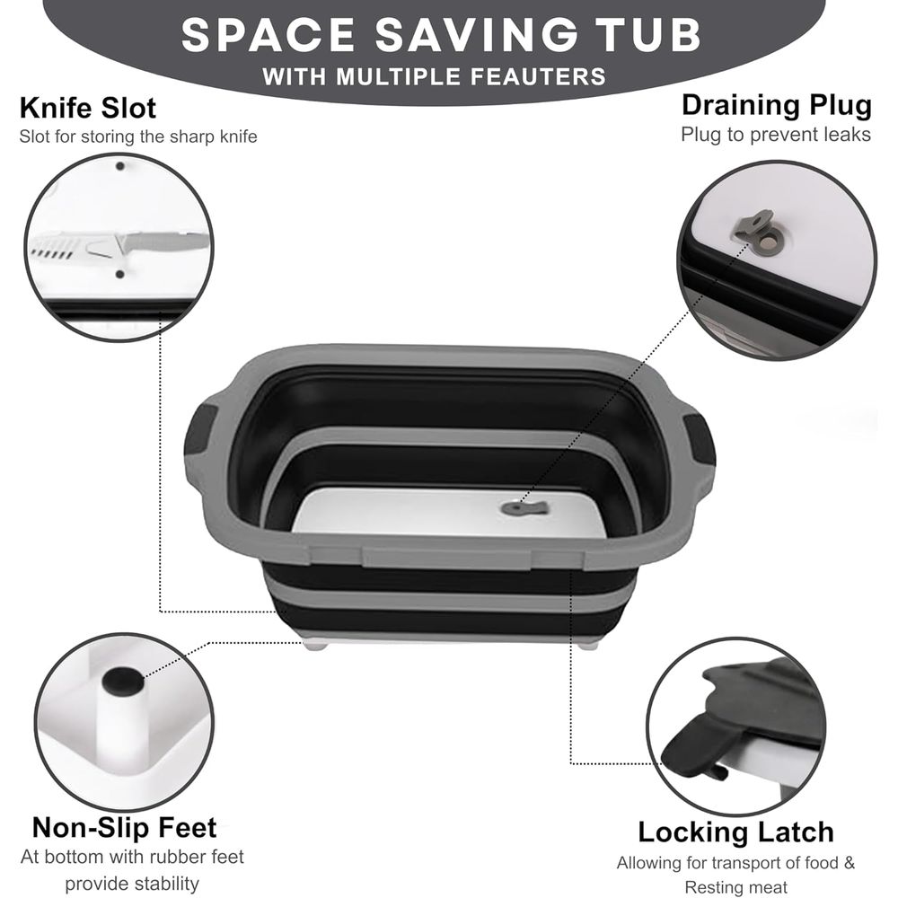 Portable 8L BBQ Prep Tub with  - Heat Resistant Glove recensie en prijs